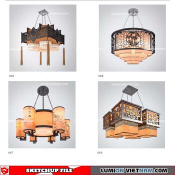 Ceiling Light Chinese Style - Sketchup Models