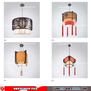 Ceiling Light Chinese Style - Sketchup Models