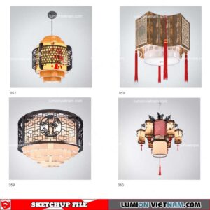 Ceiling Light Chinese Style - Sketchup Models