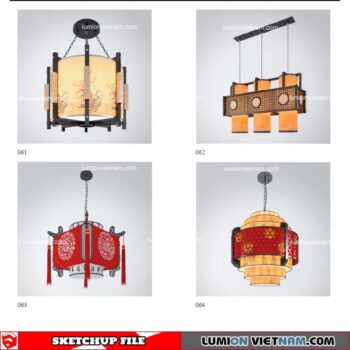 Ceiling Light Chinese Style - Sketchup Models