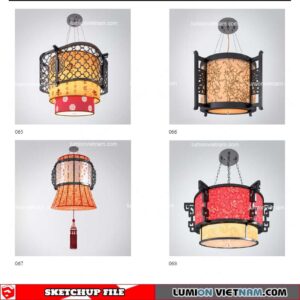 Ceiling Light Chinese Style - Sketchup Models