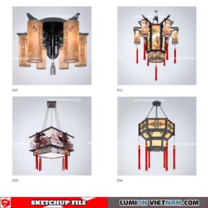 Ceiling Light Chinese Style - Sketchup Models