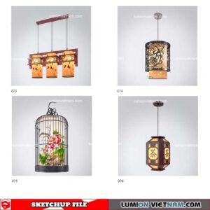 Ceiling Light Chinese Style - Sketchup Models
