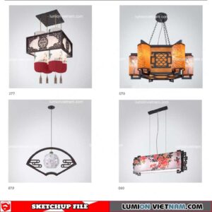 Ceiling Light Chinese Style - Sketchup Models
