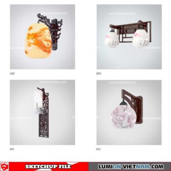 Wall light Chinese Style - Sketchup Models