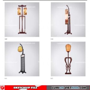 Table Lamp Chinese Style - Sketchup Models