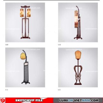 Table Lamp Chinese Style - Sketchup Models