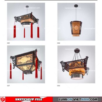 Ceiling Light Chinese Style - Sketchup Models