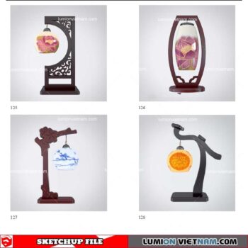 Table Lamp Chinese Style - Sketchup Models
