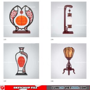 Table Lamp Chinese Style - Sketchup Models
