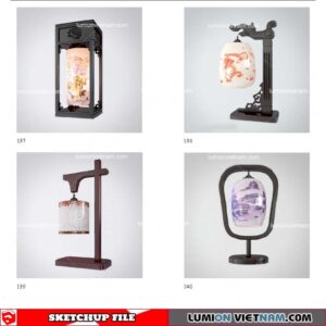 Table Lamp Chinese Style - Sketchup Models