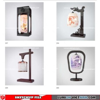Table Lamp Chinese Style - Sketchup Models
