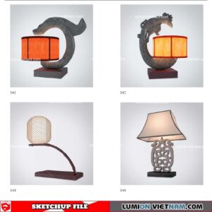 Table Lamp Chinese Style - Sketchup Models