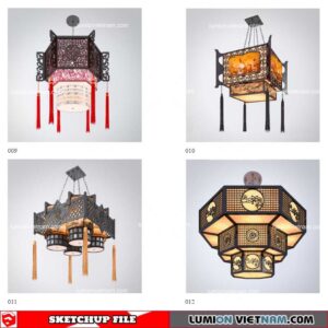Ceiling Light Chinese Style - Sketchup Models