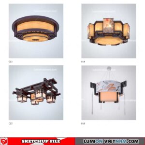 Ceiling Light Chinese Style - Sketchup Models