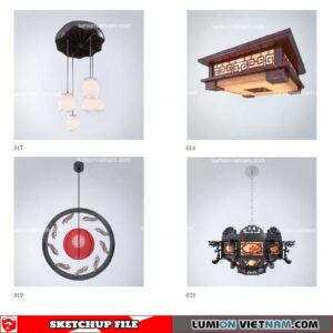 Ceiling Light Chinese Style - Sketchup Models
