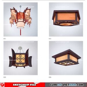 Ceiling Light Chinese Style - Sketchup Models