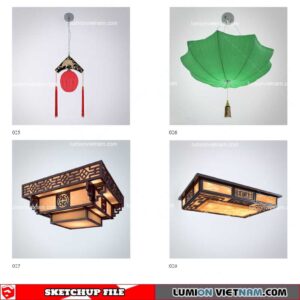 Ceiling Light Chinese Style - Sketchup Models