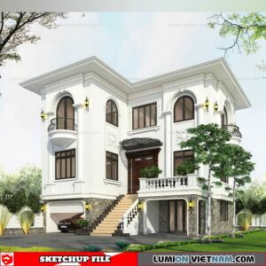 House- Sketchup Exterior Scene By Bo Cua Nhim