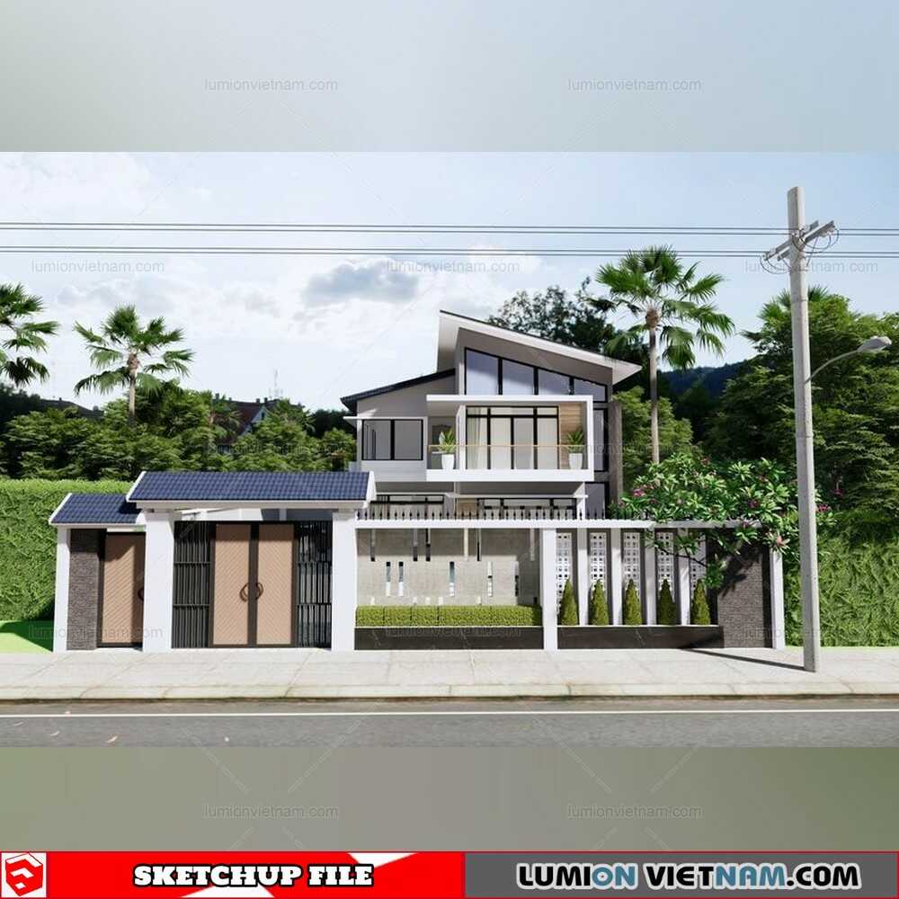 3898-Exterior-House-Scene-Sketchup-Model-By-Ty-Nguyen-Sketchup-Models
