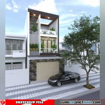 House- Sketchup Exterior Scene By Trinh Tam