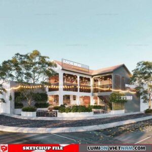 Villa- Sketchup Exterior Scene By Loc Spin