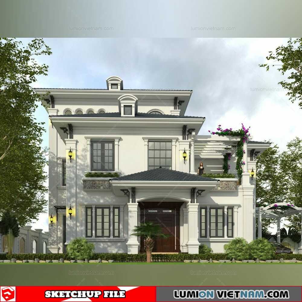 3924-Exterior-House-Scene-Sketchup-Model-By-Bo-Cua-Nhim-Sketchup-Models