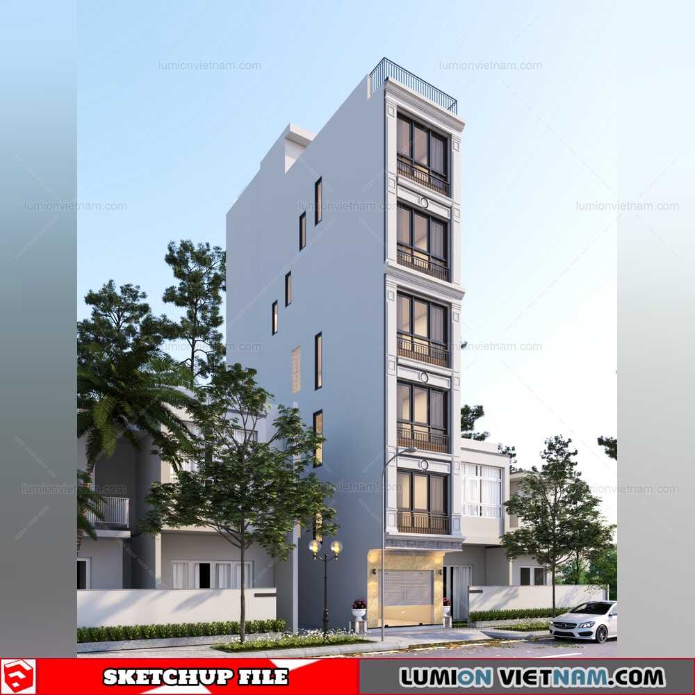 3952-Exterior-House-Scene-Sketchup-Model-By-Ha-Anh-1-Sketchup-Models