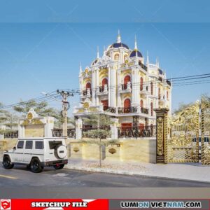 Villa- Sketchup Exterior Scene By Long Bup