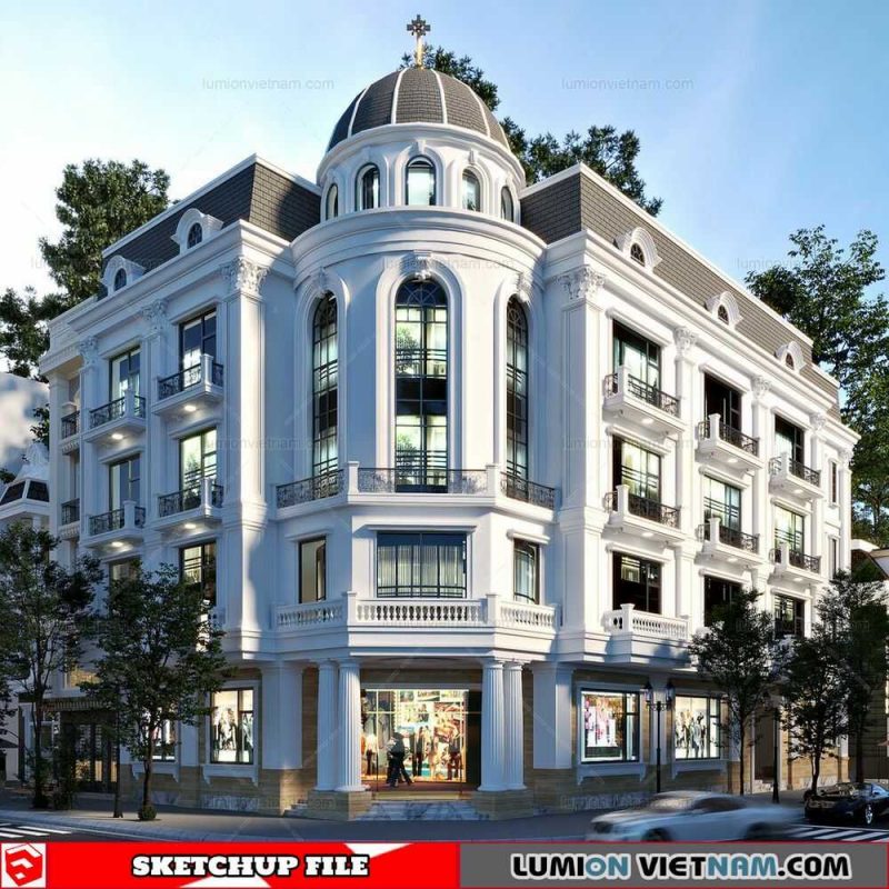 Villa- Sketchup Exterior Scene By Manh Do