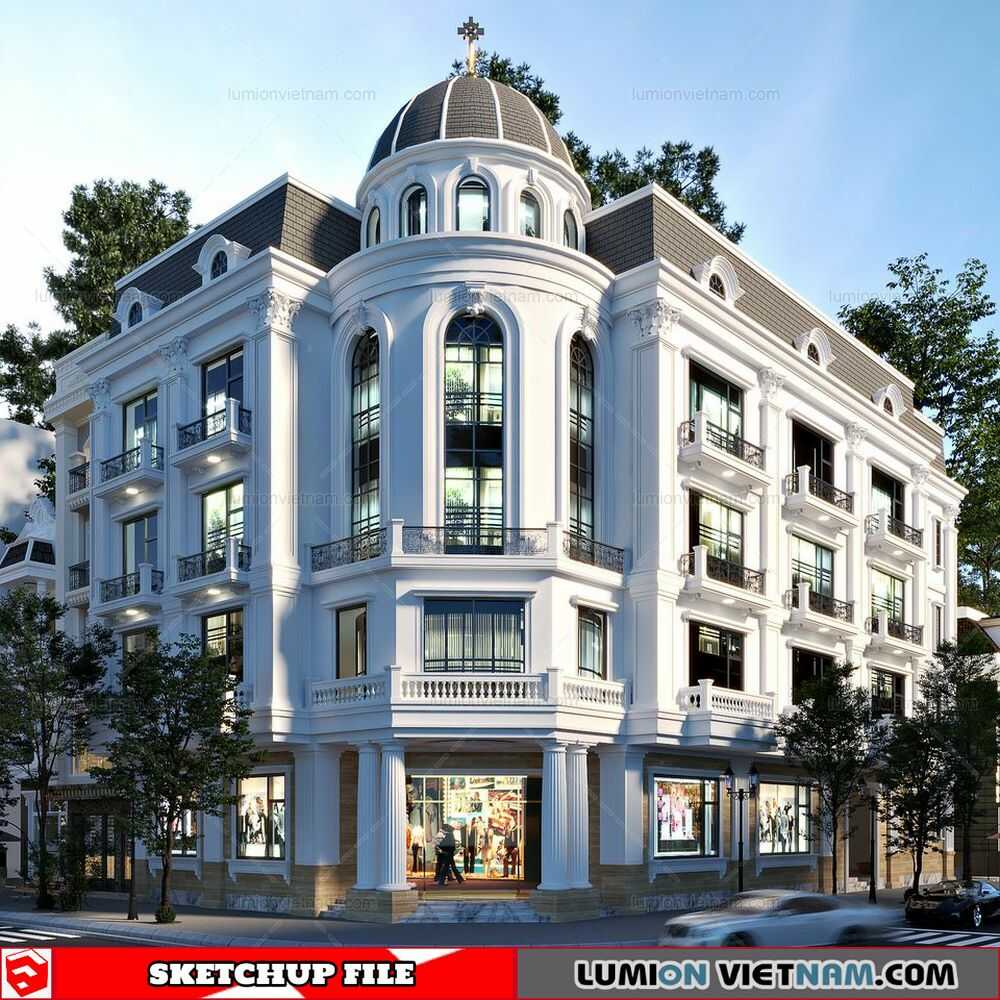 3984-Exterior-Office-Buildings-Scene-Sketchup-Model-By-Manh-Do-1-Sketchup-Models
