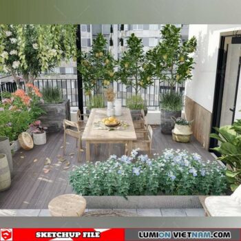 Garden- Sketchup Exterior Scene By Phu Nguyen