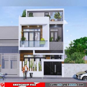 House- Sketchup Exterior Scene By Dong Nguyen Van