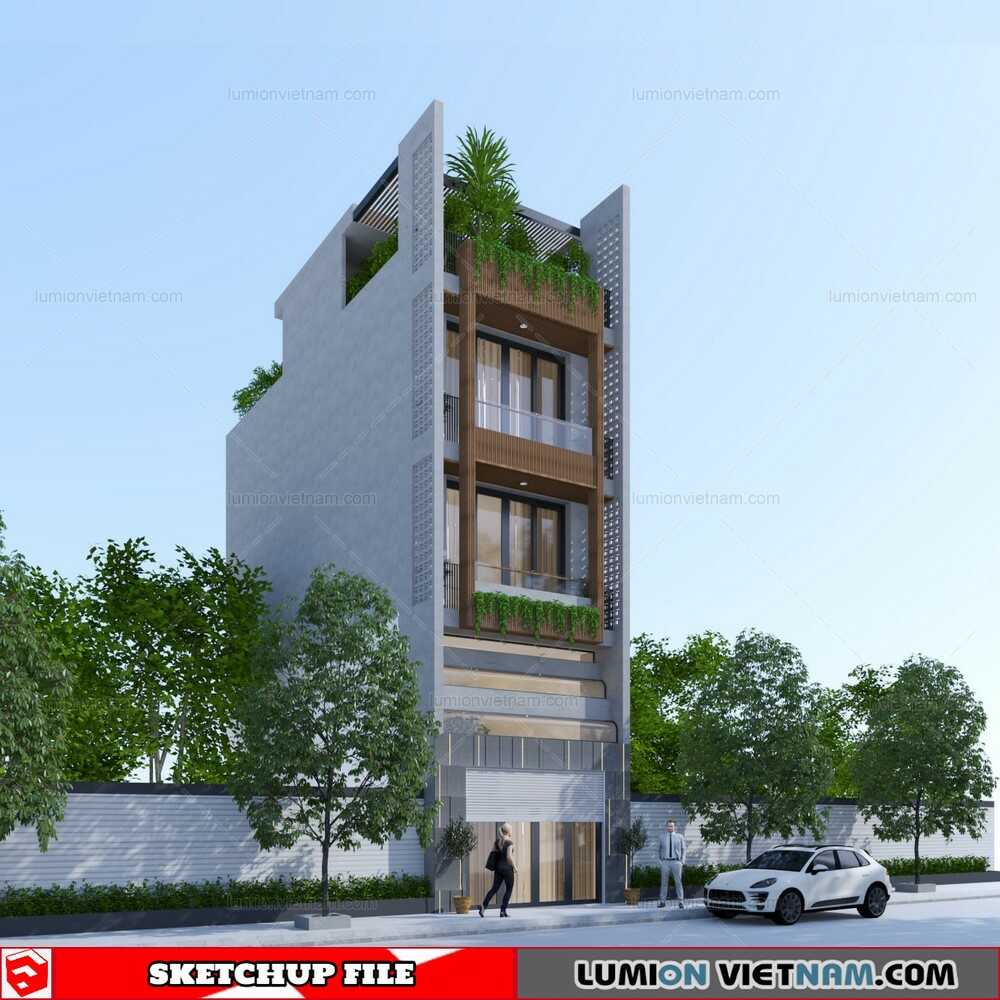 4029-Exterior-House-Scene-Sketchup-Model-By-Hieu-Hoa-2-Sketchup-Models