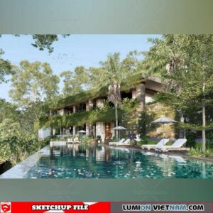 House- Sketchup Exterior Scene By DatHouzz