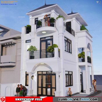 House- Sketchup Exterior Scene By Dong Nguyen Van