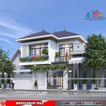 House- Sketchup Exterior Scene By Khanh Le Minh