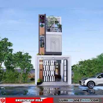 House- Sketchup Exterior Scene By Kha Anh Tu