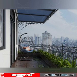 Balcony- Sketchup Exterior Scene By Doan Tuan