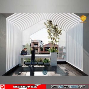 House- Sketchup Exterior Scene By DatHouzz