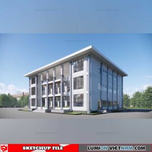 University- Sketchup Exterior Scene By Minh Duc