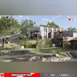 Villa- Sketchup Exterior Scene By Phan Thuc