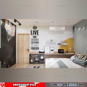 Bedroom - Sketchup Interior Scene By Tran Phu Loc