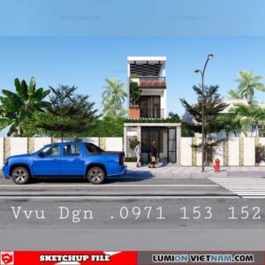 House- Sketchup Exterior Scene By Nguyen The Vu