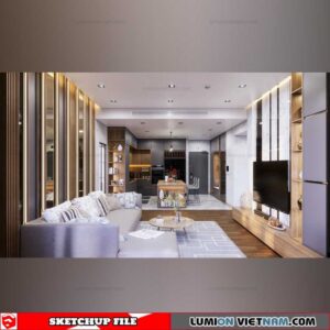 Apartment - Sketchup Interior Scene By Tran Phu Loc