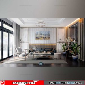 Apartment - Sketchup Interior Scene By DatHouzz