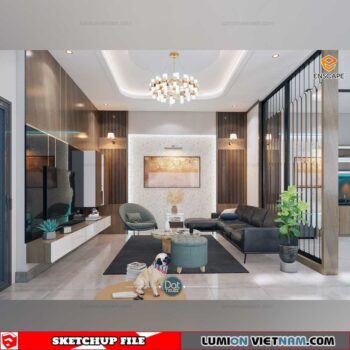 Apartment - Sketchup Interior Scene By DatHouzz