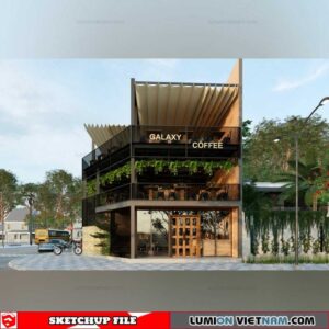 Coffee- Sketchup Exterior Scene By Tran Tan