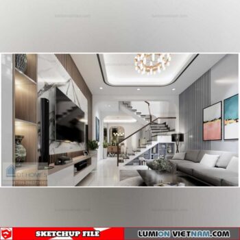 Apartment - Sketchup Interior Scene By Ha Duc Thanh