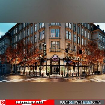 Coffee- Sketchup Exterior Scene By Hoang Anh